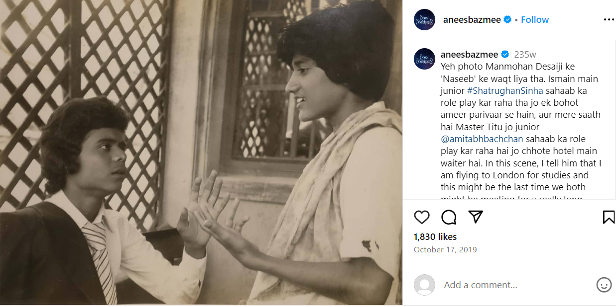 anees bazmee in naseeb